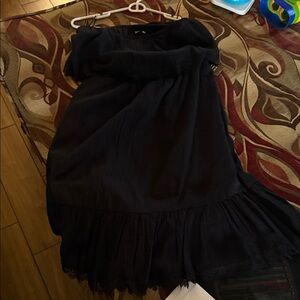 Express Black Strapless Dress